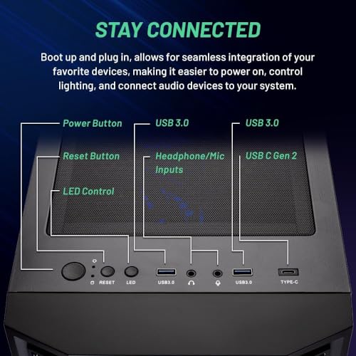 Skytech Nebula Gaming PC Desktop, Ryzen 5 5600, RTX 3050, 1TB SSD, 16GB RAM Q7363