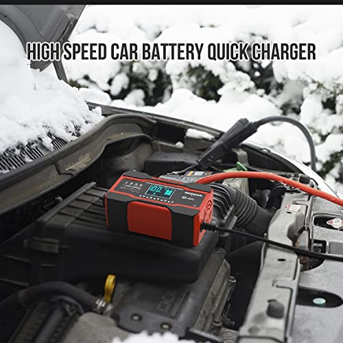 NEXPEAK NC201 10-Amp Smart Battery Charger 12V 24V Maintainer Y89056