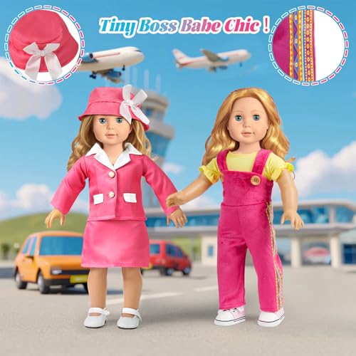 American 18 Inch Doll Clothes and Accessories 9 Sets Princess Fashion Bundle N34858