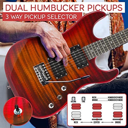 Pyle Electric Guitar Kit with Amp, 39" Blue M5028