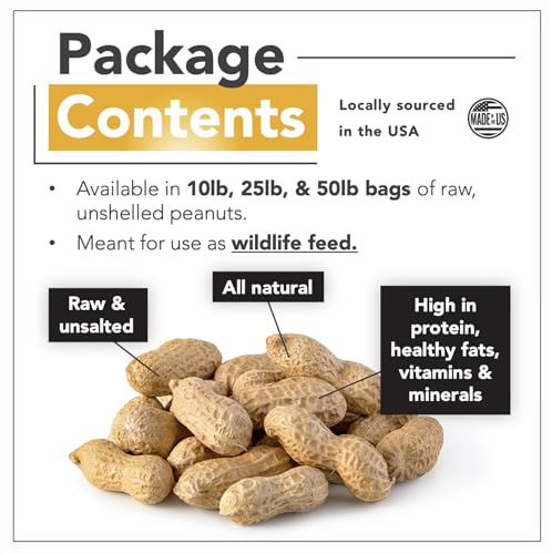 Wildlife Feed Raw Peanuts 50 LBS in-Shell for Squirrels Birds Deer Q98823
