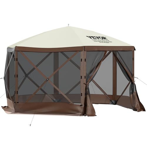 VEVOR Pop Up Gazebo Screen Tent 10x10ft with Mosquito Netting B21209