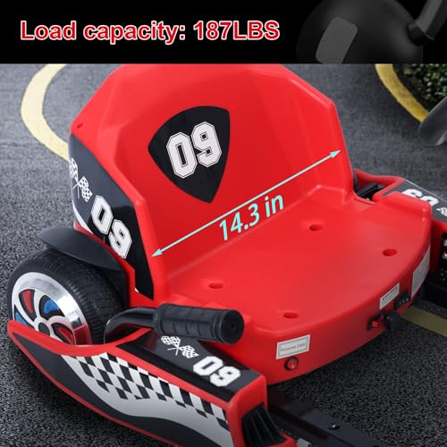 Electric Drift Kart for Kids, 36V Adjustable Ride On Toy, 350W Motor S5424