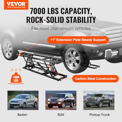 VEVOR Portable Car Lift 7000 LBS Capacity Heavy-Duty Carbon Steel Truck Lift F2851