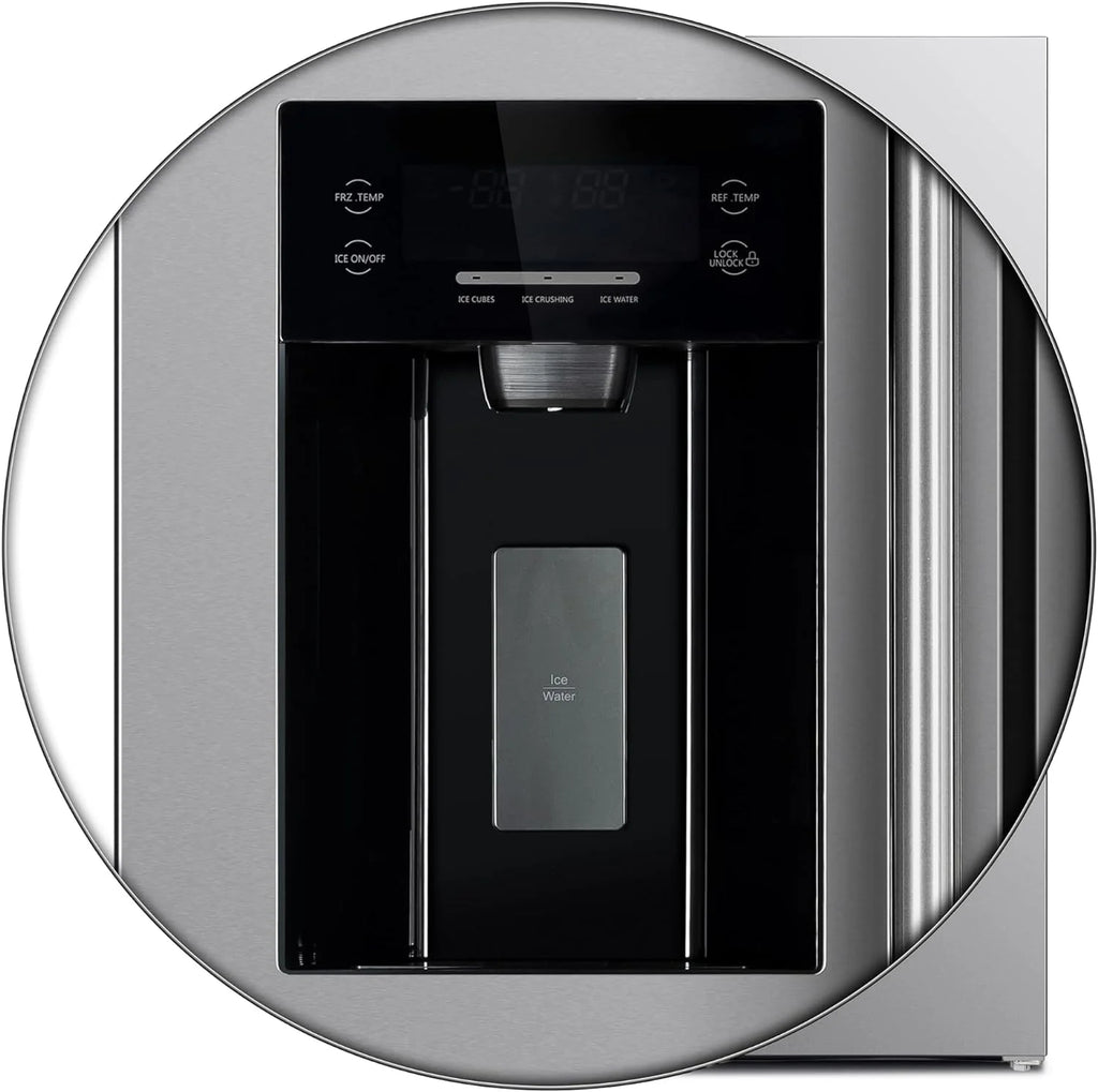 Salerno 36" Side by Side 20 Cu.Ft Stainless Steel Refrigerator with Ice Maker D68707