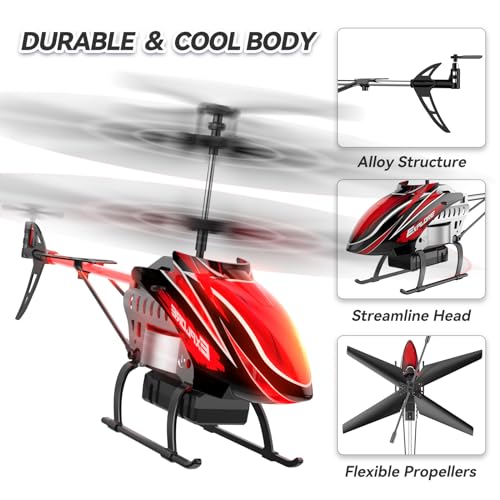 RC Helicopter for Kids with 30Mins Flight, 2 Batteries, LED Lights U8129