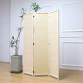 6 Panel Room Divider and Folding Screen Room Divider,Bamboo Room Divider for Room Separation,67" H x 92.1" W