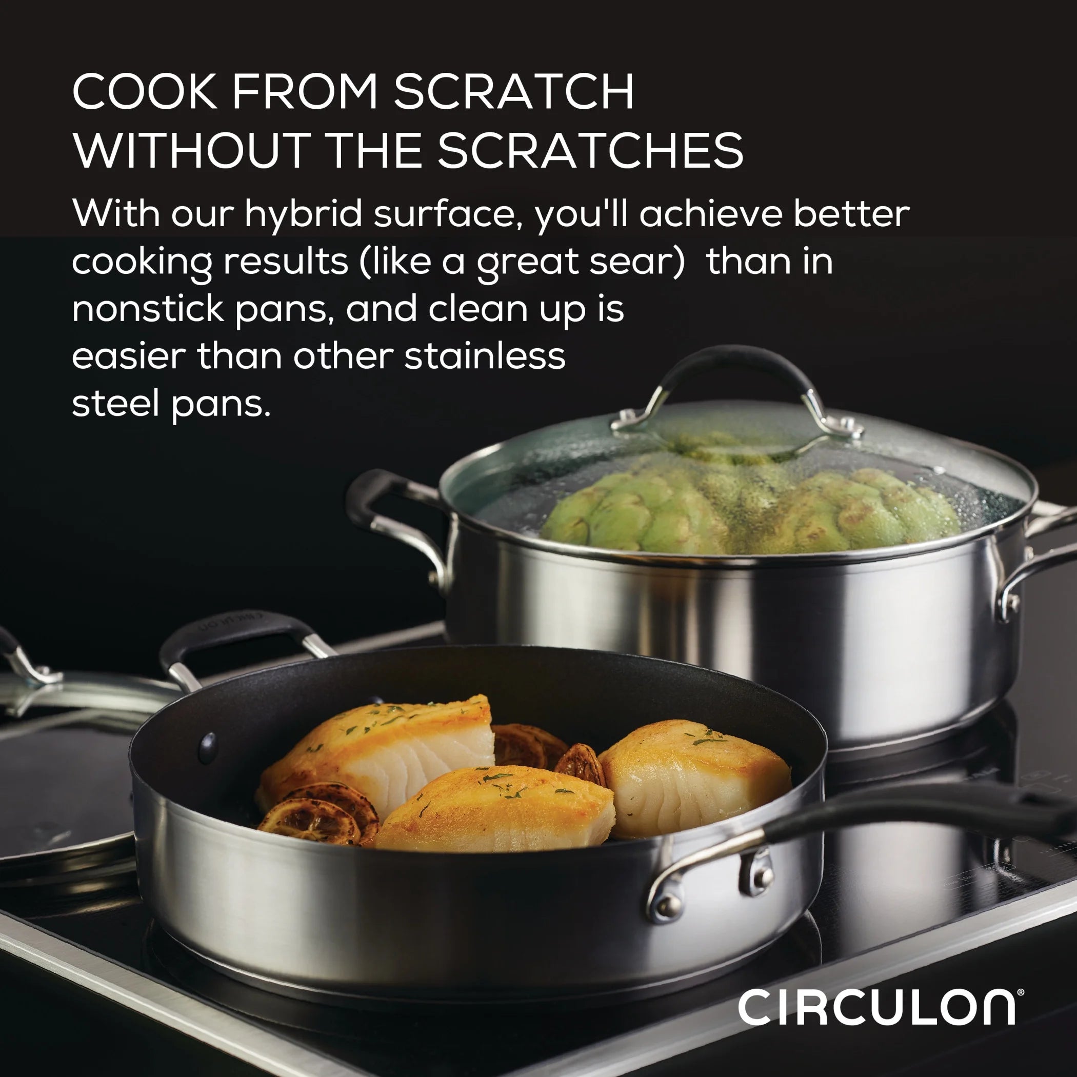 Circulon SteelShield 10.25 inch Stainless Steel Skillet Q188546