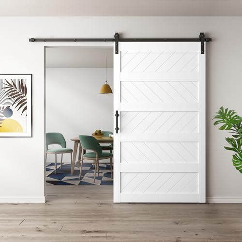 JUBEST 36" x 84" Sliding Barn Door Kit with Hardware, Black R91690