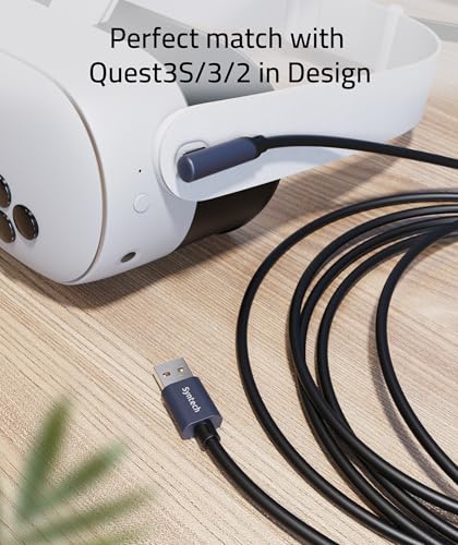 Syntech Link Cable 16FT USB 3.0 to USB C for Meta Quest 3/3S/2, PCVR & SteamVR X45404