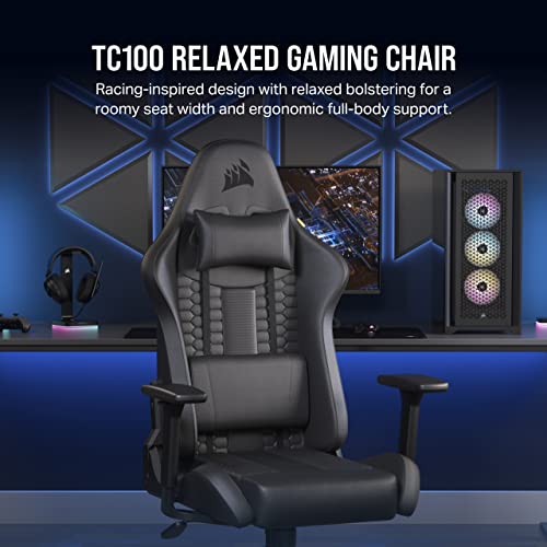 Corsair TC100 Relaxed Gaming Chair Fabric Gray Black A68468