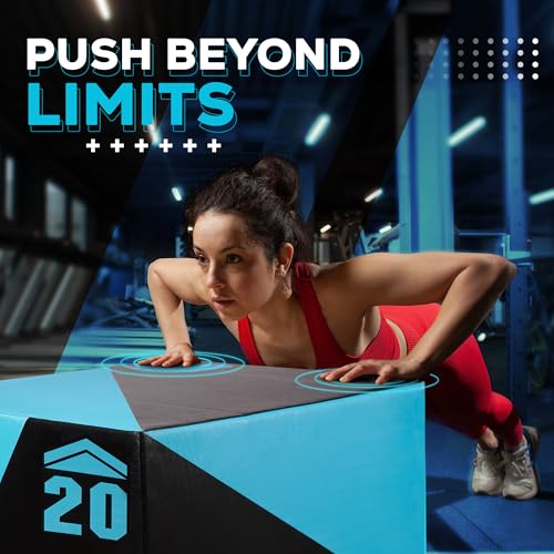 Yes4All 3-in-1 Foam Plyometric Jump Box for Training, 20x24x30 E54540