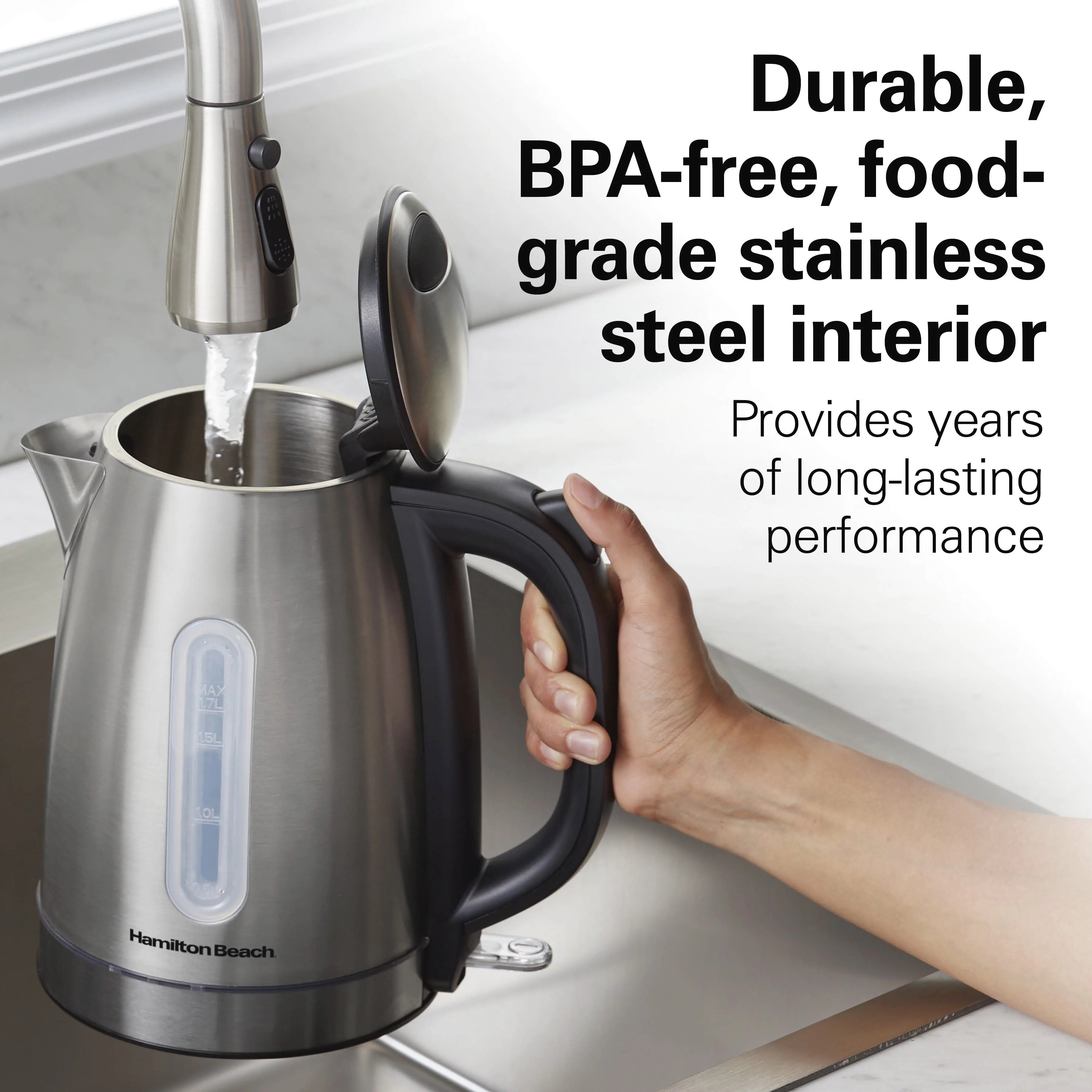 Hamilton Beach Stainless Steel Electric Kettle 1.7 Liter 41037 Z3179