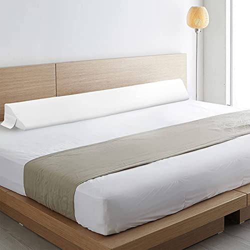 Vekkia King Bed Wedge Pillow for Headboard Mattress Gap Filler, Blue 76"x10"x6" C139495