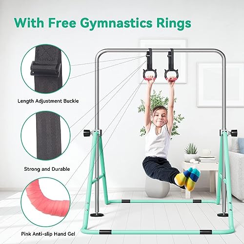 FBSPORT Gymnastics Bar for Kids, Adjustable Height, Folding W6973