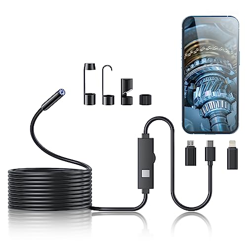 Endoscope Camera with Light, 1920P HD Borescope for iOS and Android, 16.4ft I603270