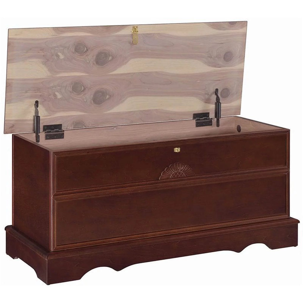 Kingfisher Lane Rectangular Wood Cedar Chest Brown T396