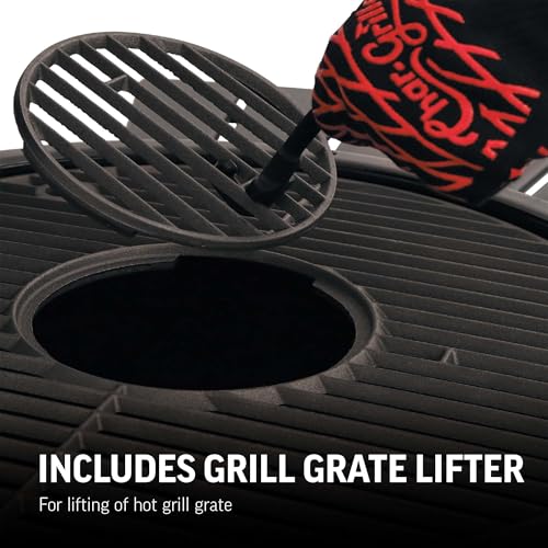 Char-Griller AKORN Jr. Portable Kamado Charcoal Grill and Smoker with Cast Iron Grates U287745