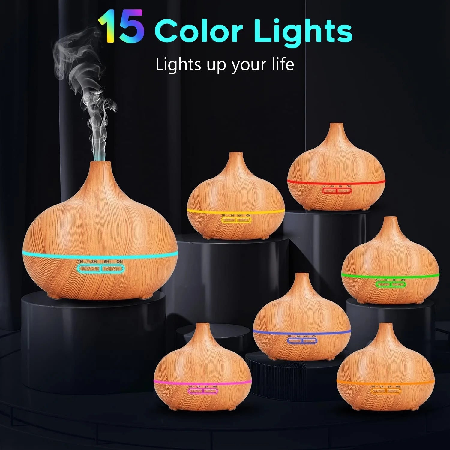 Essential Oil Diffuser 550ml Ultrasonic Aromatherapy Gift Set Y257385