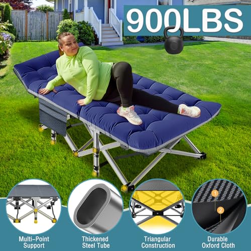 NAIZEA Folding Camping Cot for Adults, Adjustable Reclining Chair N72576