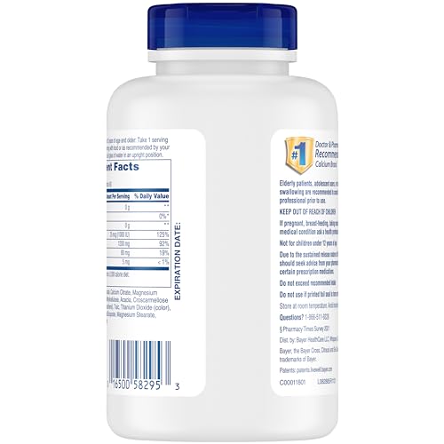 Citracal Slow Release 1200 Calcium Citrate with Vitamin D3, 185 Count Z2593