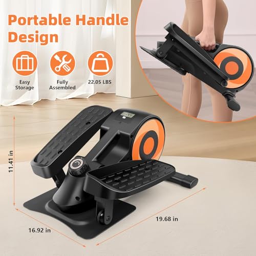 ANCHEER Under Desk Elliptical 2 in 1 Seated Standing Leg Exerciser for Home Office A71531