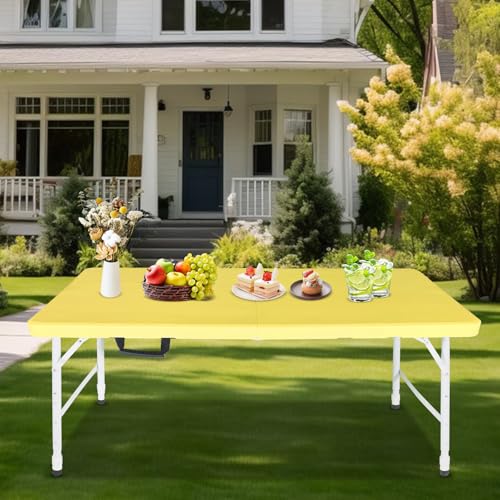 Portable Plastic Folding Table 4ft Heavy Duty Indoor Outdoor Y145657