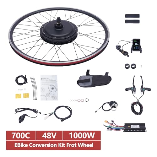 Electric Bike Conversion Kit 48V 1000W 700C Front/Rear Hub Motor with LCD Display R6066