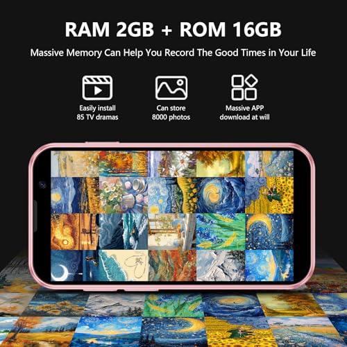Mini Phone 4G Unlocked Small Smartphone 3.0" Touch Screen Dual SIM 2GB+16GB Black P776944