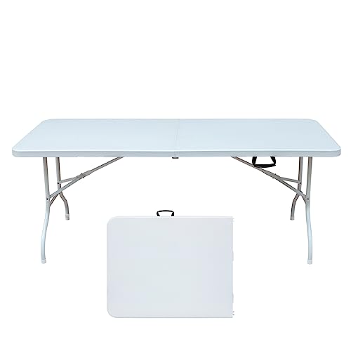 Portable Plastic Folding Table 4ft Heavy Duty Indoor Outdoor Y145657