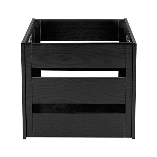 Victrola Wooden Record Crate Tabletop Vinyl Album Holder, Espresso P572466