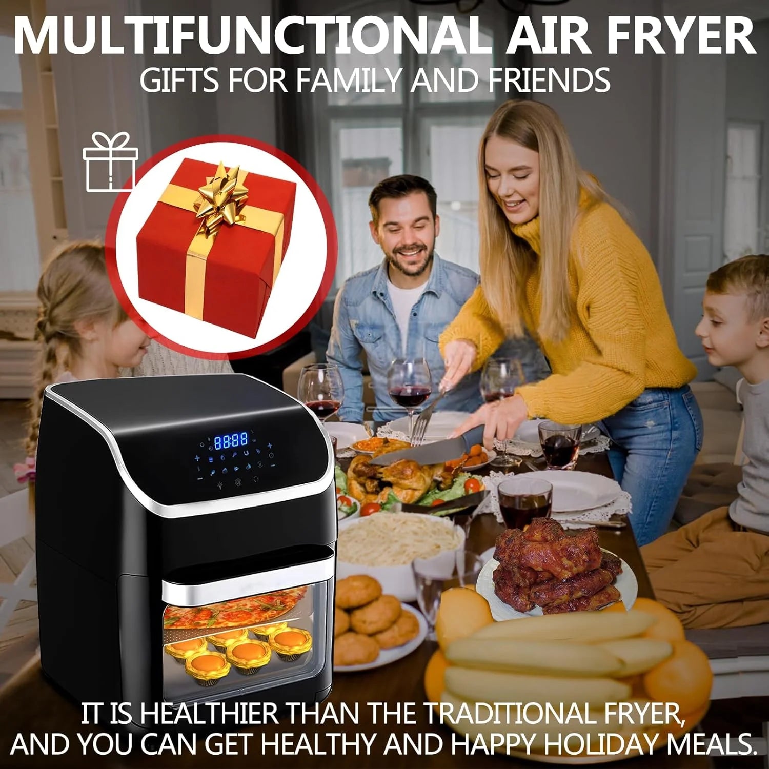 PRIJESSE 13QT Digital Air Fryer 1800W 10 in 1 Q290