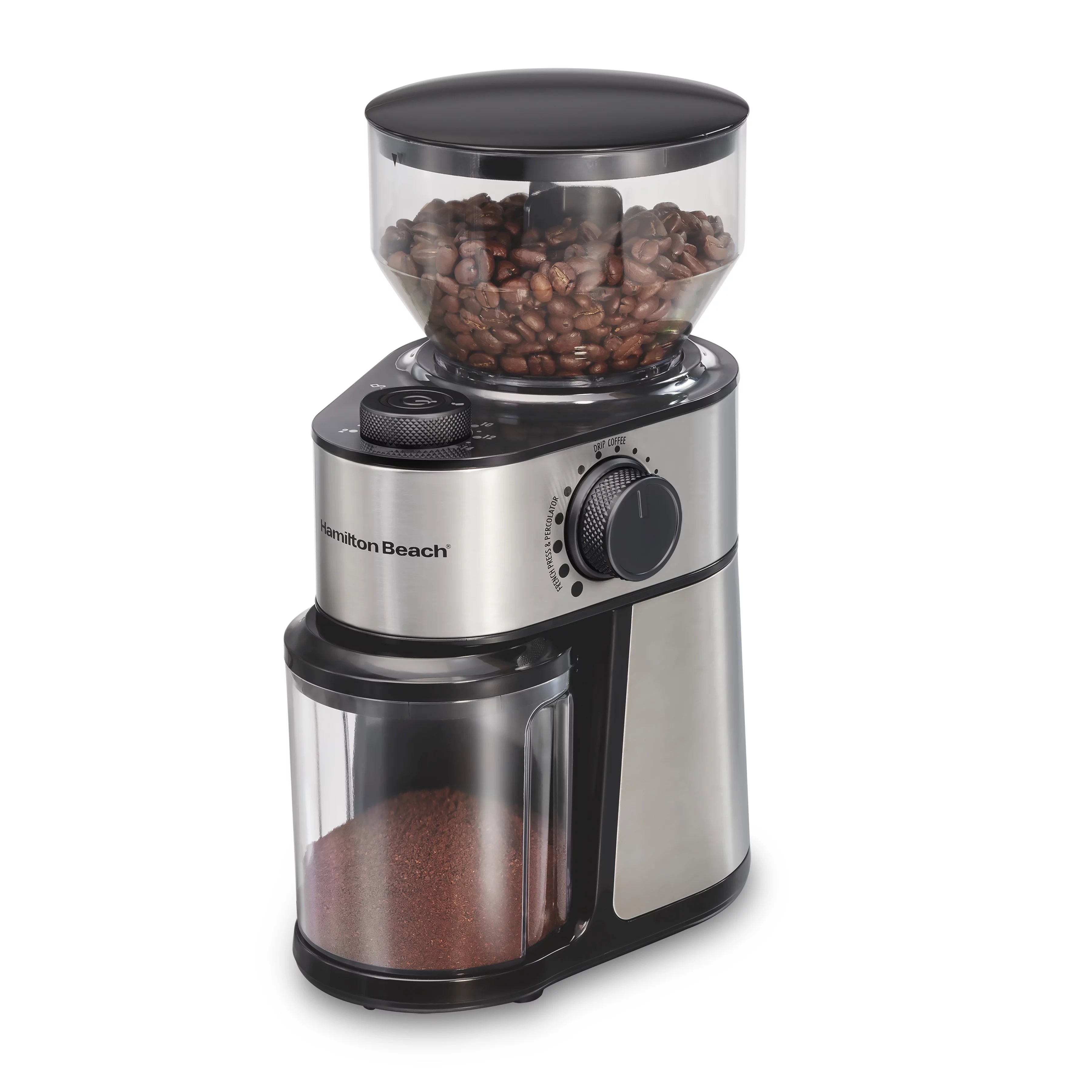 Hamilton Beach Burr Coffee Grinder, 18 Grind Settings, Stainless Steel, 80385 J81583