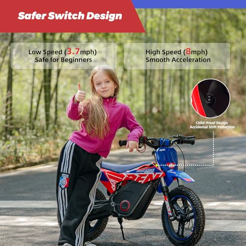 E500 36V Kids Electric Dirt Bike 700W Motor Off-Road Motorcycle for Ages 4-8 J84202