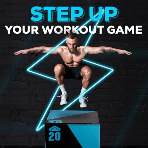 Yes4All 3-in-1 Foam Plyometric Jump Box for Training, 20x24x30 E54540