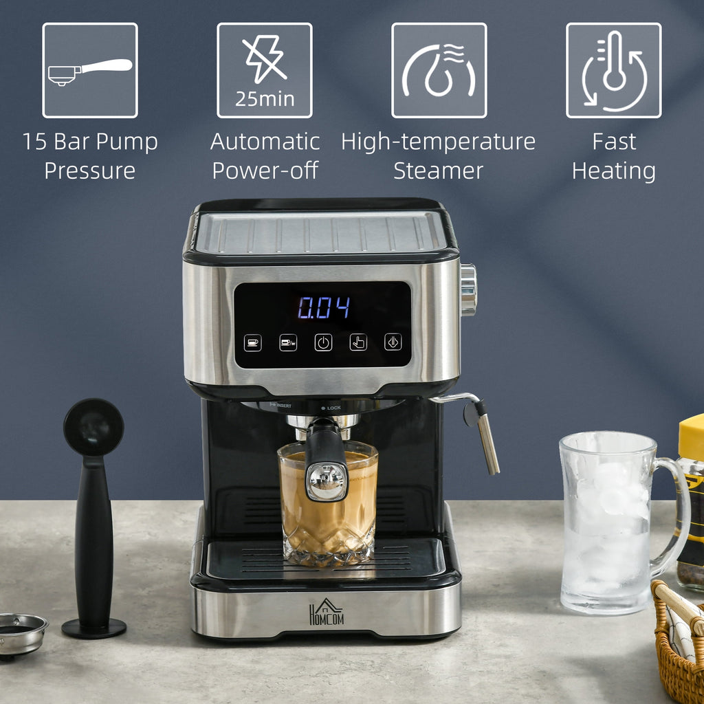 Espresso Coffee Maker Machine 15-Bar with Milk Frother A90121
