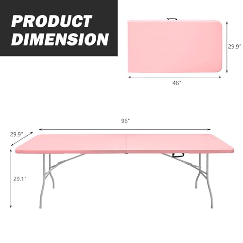Portable Plastic Folding Table 4ft Heavy Duty Indoor Outdoor Y145657