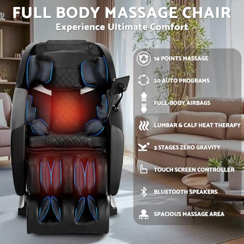 Zero Gravity Full Body Massage Chair with Shiatsu Recliner and 14 Massage Points F709903