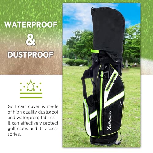 Golf Bag Stand & Cart Bag for Men Women Lightweight with Rain Cover H8950