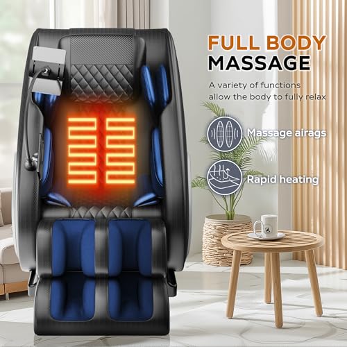 Massage Chair with Bluetooth Speaker, Zero Gravity Full Body Air Pressure Recliner G67713