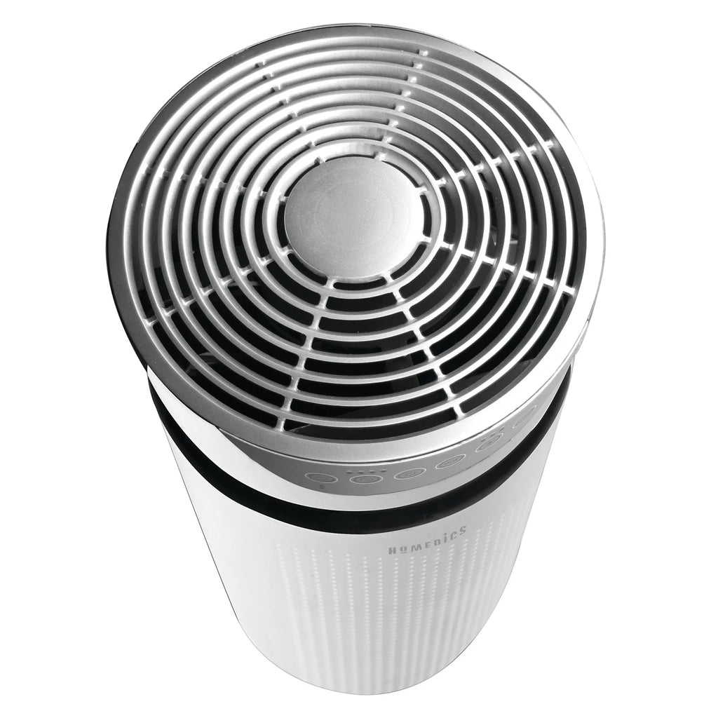 HoMedics Air Purifier with True HEPA Filter and UV-C Light for Medium Rooms, White H576