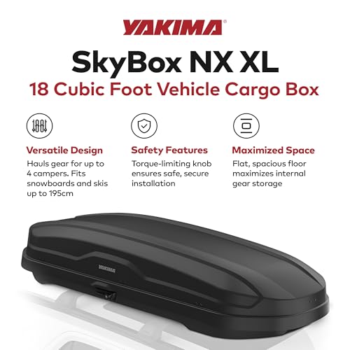 Yakima SkyBox NX XL Roof Cargo Carrier, 18 cu ft, Black W25736