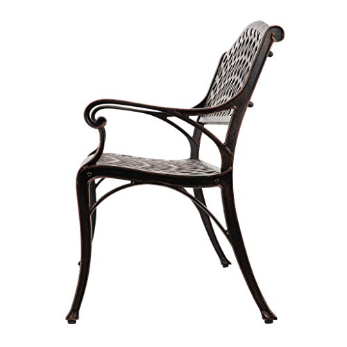 Balkene Home 61491 Patio Bench Cast Aluminum Antique Bronze I13213