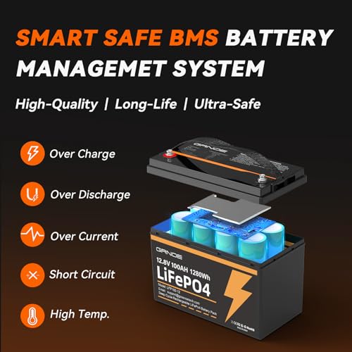 12V 100Ah LiFePO4 Battery Group 31 with Built-in 100A BMS G9732