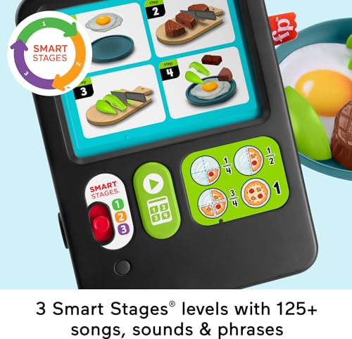 Fisher-Price Laugh & Learn Preschool Kitchen Playset 30-Piece Pretend Cooking Toy A635040