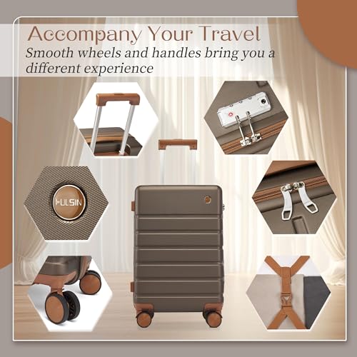Hardside Carry-on Luggage 20 Inch with Spinner Wheels and TSA Lock J743