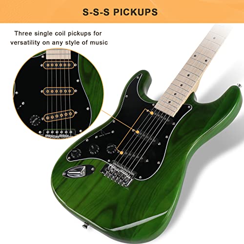 GLARRY Full Size Electric Guitar with 20W Amp and Accessories Pack (Blue) C3431