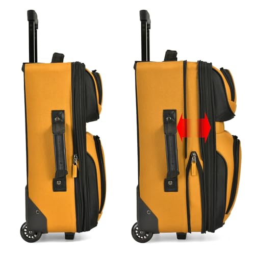 U.S. Traveler Rio Expandable Carry-on Luggage, Orange R95197