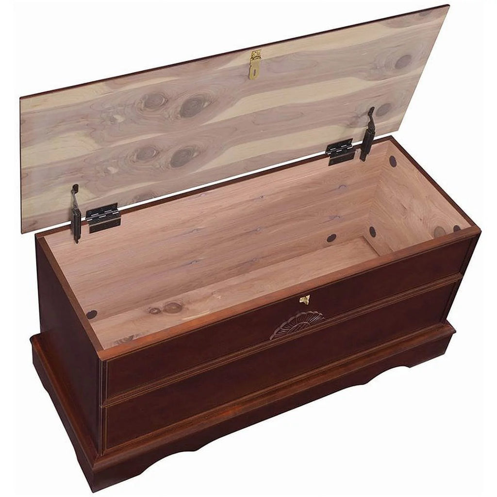 Kingfisher Lane Rectangular Wood Cedar Chest Brown T396