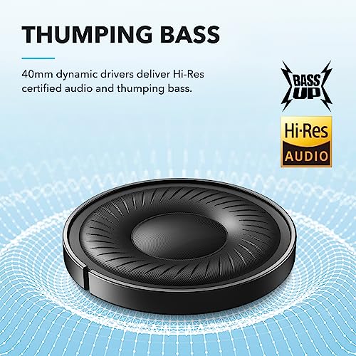 Soundcore by Anker Q20i Hybrid Active Noise Cancelling Headphones, Wireless Over-Ear Bluetooth, White S574